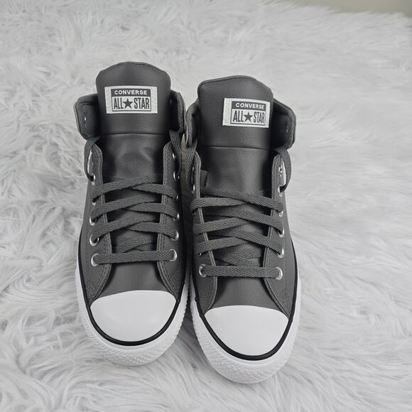 Converse CTAS High Street Mid Shoes A09524C Shark Gray Faux Leather Men\'s Size 9 main image 5